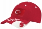 Preview: Türkei Schildmütze Fußball Fan Snapback Basecap Weiss Schwarz Rot