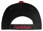 Preview: Türkei Schildmütze Fußball Fan Snapback Basecap Weiss Schwarz Rot