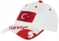 Preview: Türkei Schildmütze Fußball Fan Snapback Basecap Weiss Schwarz Rot