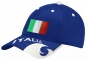 Preview: Italien Schildmütze Fußball Fan Basecap Blau Weiss Schwarz
