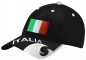 Preview: Italien Schildmütze Fußball Fan Basecap Blau Weiss Schwarz