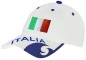 Preview: Italien Schildmütze Fußball Fan Basecap Blau Weiss Schwarz