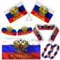 Preview: Russland Fan Artikel Set Fußball Fan Accessoires 8 tlg.
