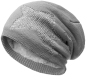 Preview: Mütze Long Beanie Slouch Unisex mit Stern gefüttert mit Teddyfleece