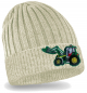 Preview: Traktor Strickmütze Kinder Beanie Grüner Frontlader