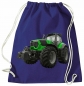 Preview: Traktor Turnbeutel Rucksack Sportbag Grüner Schlepper mit grauen Felgen