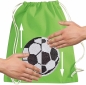 Preview: Kinder Turnbeutel Wendepailletten Fußball Sportbeutel Sportsack Turnsack Gymbag Gymsack Grün