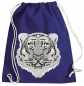 Preview: Kinder Turnbeutel Wendepailletten Tiger Sportbeutel Sportsack Turnsack Gymbag Gymsack Blau