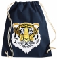 Preview: Kinder Turnbeutel Wendepailletten Tiger Sportbeutel Sportsack Turnsack Gymbag Gymsack Deep Navy Blue Blau Dunkelblau