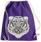 Preview: Kinder Turnbeutel Wendepailletten Tiger Sportbeutel Sportsack Turnsack Gymbag Gymsack Lila