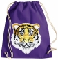 Preview: Kinder Turnbeutel Wendepailletten Tiger Sportbeutel Sportsack Turnsack Gymbag Gymsack Lila