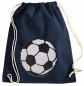 Preview: Kinder Turnbeutel Wendepailletten Fußball Sportbeutel Sportsack Turnsack Gymbag Gymsack Dunkelblau