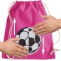 Preview: Kinder Turnbeutel Wendepailletten Fußball Sportbeutel Sportsack Turnsack Gymbag Gymsack Pink