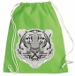 Preview: Kinder Turnbeutel Wendepailletten Tiger - Sportbeutel Sportsack Turnsack Gymbag Gymsack - Grün