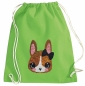 Preview: Kinder Turnbeutel Wendepailletten Hase - Kaninchen Sportbeutel Hasen Turnsack - Grün