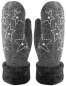 Preview: Handschuhe Fäustlinge mit Perlen und Stern Glitzer Strick Handschuhe gefüttert