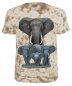Preview: T-Shirt Elefant Batik Elefanten Safari Shirt