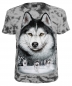 Preview: T-Shirt Husky Schlittenhund Batik  Shirt