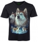 Preview: T-Shirt Husky Siberean Wölfe Wolfsrudel Shirt