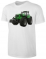 Preview: Traktor Kinder T-Shirt grüner Schlepper graue Felgen T-Shirt Weiss