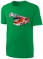 Preview: Kinder Feuerwehr T-Shirt - Feuerwehrauto Shirt - Grün