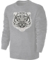 Preview: Kinder Wendepailletten Sweatshirt Tiger - Streichel Pullover Pulli Hoodie - Grau