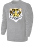 Preview: Kinder Wendepailletten Sweatshirt Tiger - Streichel Pullover Pulli Hoodie - Grau