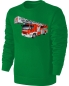 Preview: Feuerwehrauto Kinder Sweatshirt Feuerwehr Pullover Pulli Hoodie Grün