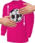 Preview: Kinder Fußball Wendepailletten Sweatshirt - EM WM Mädchen Fussball Streichel Pullover Pulli Hoodie - Pink