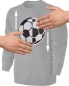 Preview: Kinder Fußball Wendepailletten Sweatshirt - EM WM Fussball Streichel Pullover Pulli Hoodie - Grau