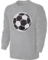 Preview: Kinder Fußball Wendepailletten Sweatshirt - EM WM Fussball Streichel Pullover Pulli Hoodie - Grau