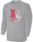 Preview: Kinder Wendepailletten Katzen Sweatshirt - Katze Streichel Pullover Pulli Hoodie Mädchen - Grau