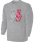Preview: Kinder Wendepailletten Katzen Sweatshirt - Katze Streichel Pullover Pulli Hoodie Mädchen - Grau