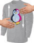 Preview: Kinder Pinguin Wendepailletten Sweatshirt - Streichel Pullover Pulli Hoodie - Grau