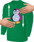 Preview: Kinder Pinguin Wendepailletten Sweatshirt - Streichel Pullover Pulli Hoodie - Grün