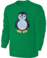 Preview: Kinder Pinguin Wendepailletten Sweatshirt - Streichel Pullover Pulli Hoodie - Grün