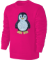 Preview: Kinder Pinguin Wendepailletten Sweatshirt - Mädchen Streichel Pullover Pulli Hoodie - Pink