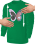 Preview: Kinder Schmetterling Wendepailletten Sweatshirt - Glitzer Falter Tagfalter Streichel Pullover Pulli Hoodie - Grün