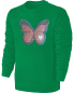 Preview: Kinder Schmetterling Wendepailletten Sweatshirt - Glitzer Falter Tagfalter Streichel Pullover Pulli Hoodie - Grün