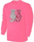 Preview: Kinder Wende Pailletten Sweatshirt Katzen Mädchen Streichel Pullover Pink