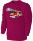 Preview: Feuerwehrauto Kinder Sweatshirt Feuerwehr Pullover Pulli Hoodie Pink
