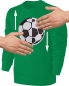 Preview: Kinder Fußball Wendepailletten Sweatshirt - EM WM Fussball Streichel Pullover Pulli Hoodie - Grün