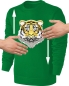 Preview: Kinder Wendepailletten Sweatshirt Tiger Streichel Pullover Pulli Hoodie Grün