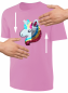 Preview: Mädchen Wendepailletten T-Shirt Einhorn - Kinder Streichel-Shirt - Rosa