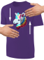 Preview: Mädchen Wendepailletten T-Shirt Einhorn - Kinder Streichel-Shirt - Lila