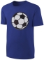 Preview: Kinder Fußball Wendepailletten T-Shirt - EM WM Jungen Jungs Streichel Shirt - Blau