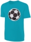 Preview: Kinder Fußball Wendepailletten T-Shirt - EM WM Jungen Jungs Streichel Shirt - Türkis