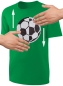 Preview: Kinder Fußball Wendepailletten T-Shirt - EM WM Fussball Streichel Shirt - Grün