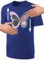 Preview: Kinder Schmetterling Wendepailletten T-Shirt - Falter Tagfalter Streichel-Shirt - Blau