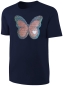 Preview: Kinder Schmetterling Wendepailletten T-Shirt - Falter Tagfalter Streichel-Shirt - Dunkelblau
